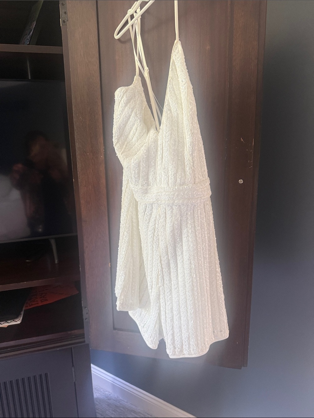 Lulu's White Textured Knit Sleeveless Romper